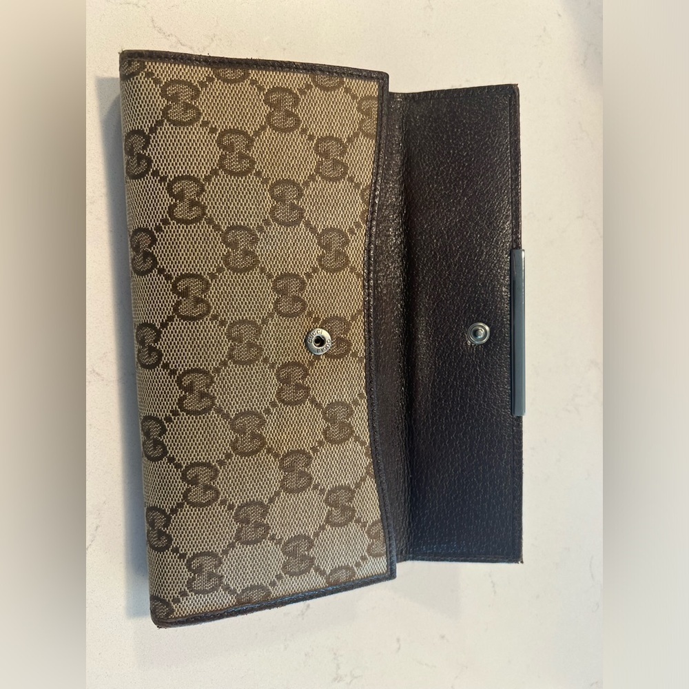 Authentic GUCCI wallet GG pattern beige canvas - Picture 13 of 15